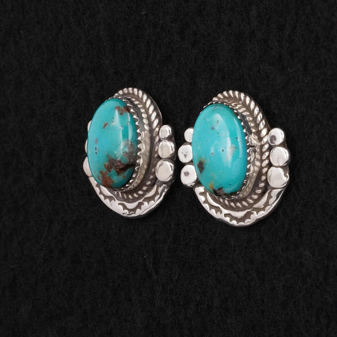 Phil Nez Turquoise & Sterling Silver Earrings