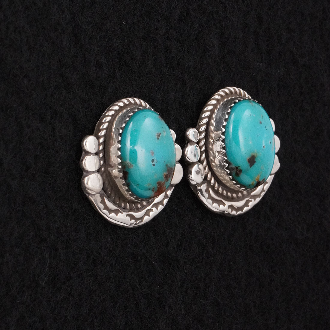 Phil Nez Turquoise & Sterling Silver Earrings
