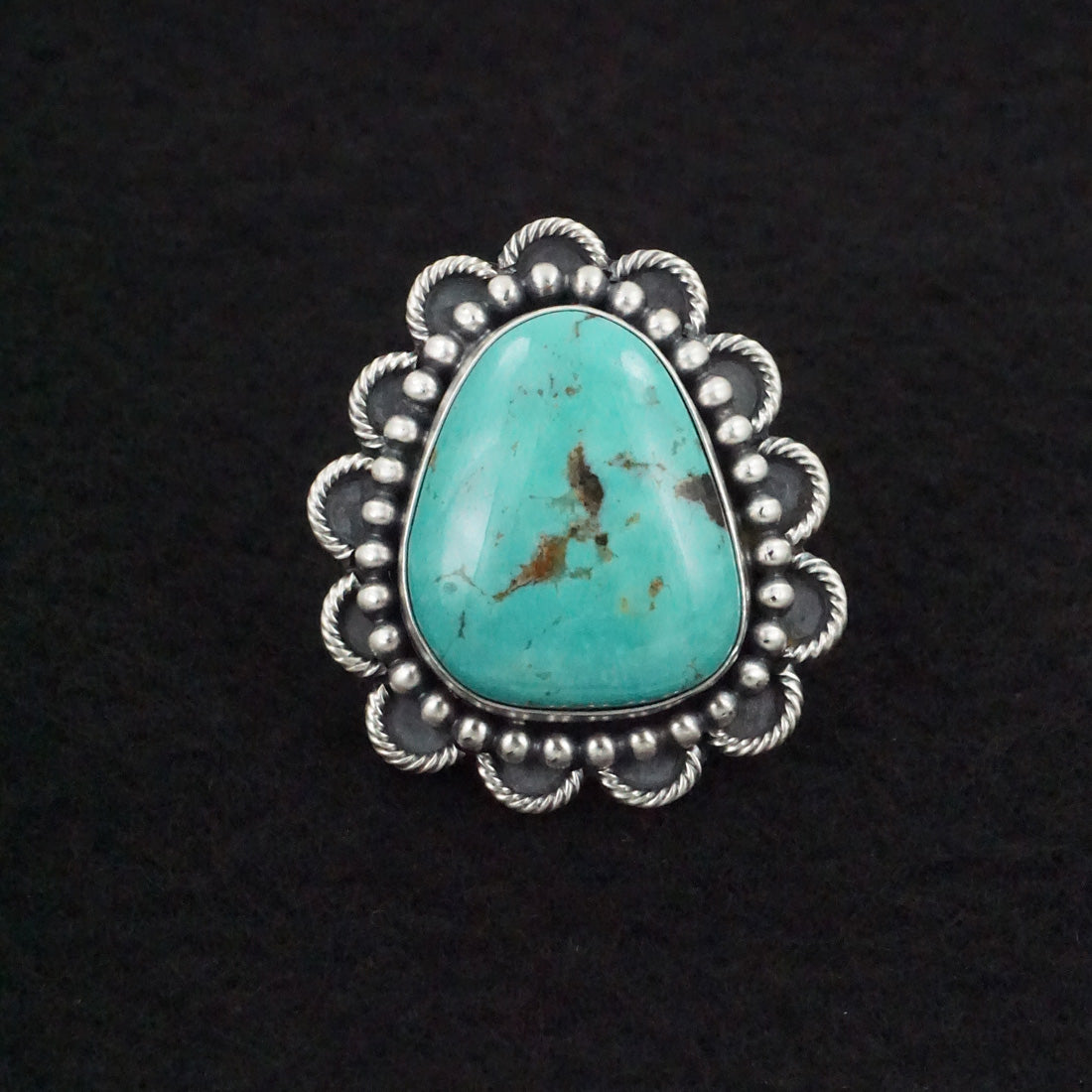 Jameson Garcia Turquoise & Sterling Silver Ring Adjustable