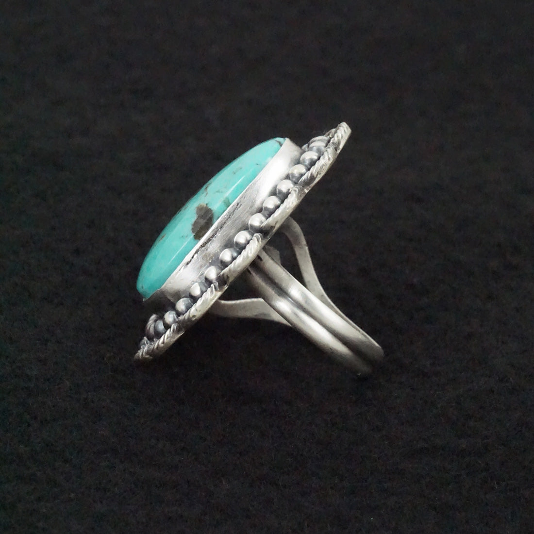 Jameson Garcia Turquoise & Sterling Silver Ring Adjustable