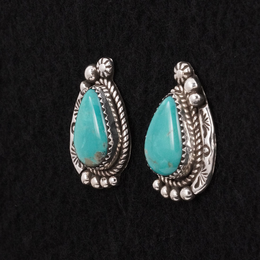 Phil Nez Turquoise & Sterling Silver Earrings