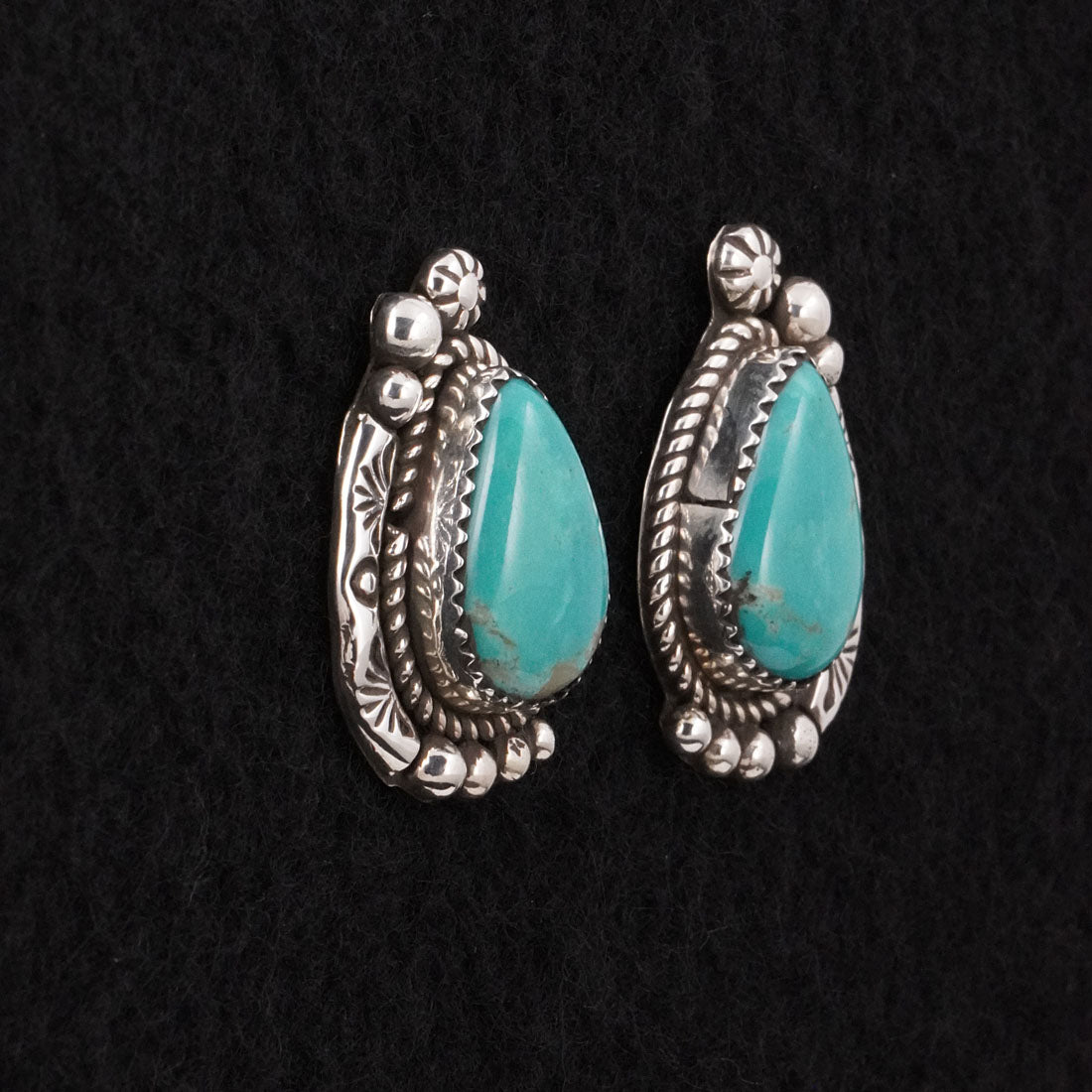 Phil Nez Turquoise & Sterling Silver Earrings