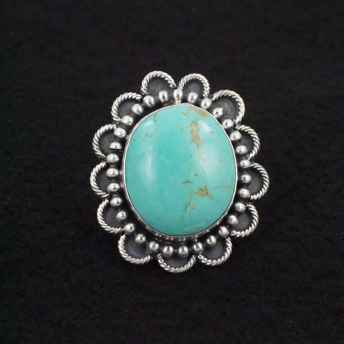 Jameson Garcia Turquoise & Sterling Silver Ring Adjustable