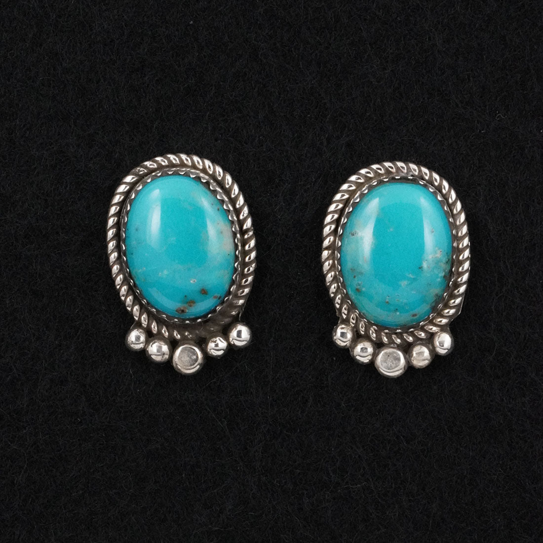 Phil Nez Turquoise & Sterling Silver Earrings