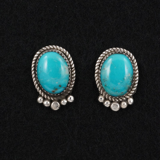 Phil Nez Turquoise & Sterling Silver Earrings