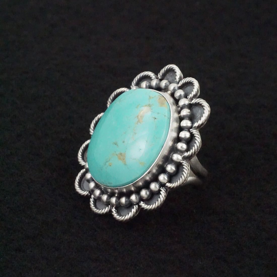 Jameson Garcia Turquoise & Sterling Silver Ring Adjustable