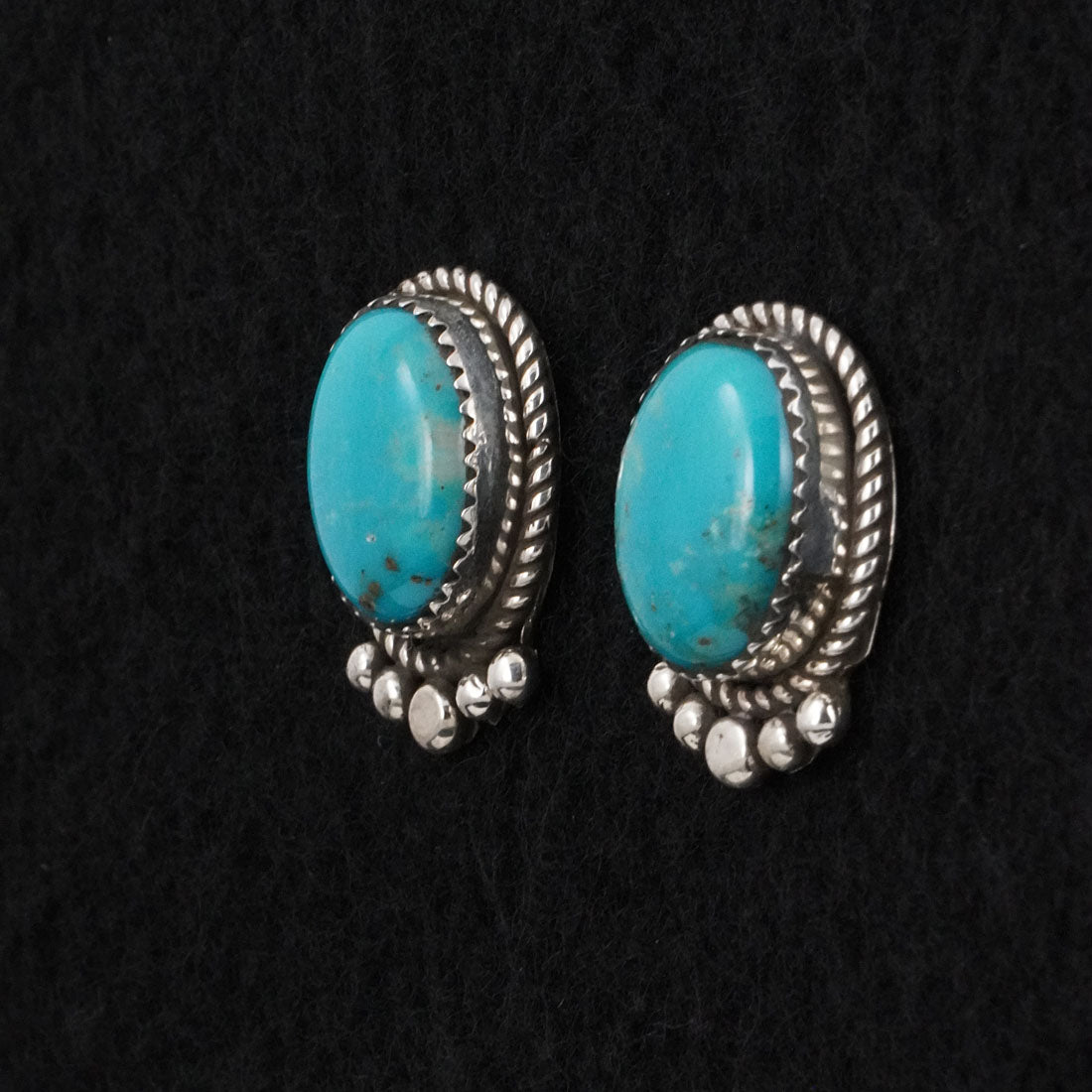 Phil Nez Turquoise & Sterling Silver Earrings
