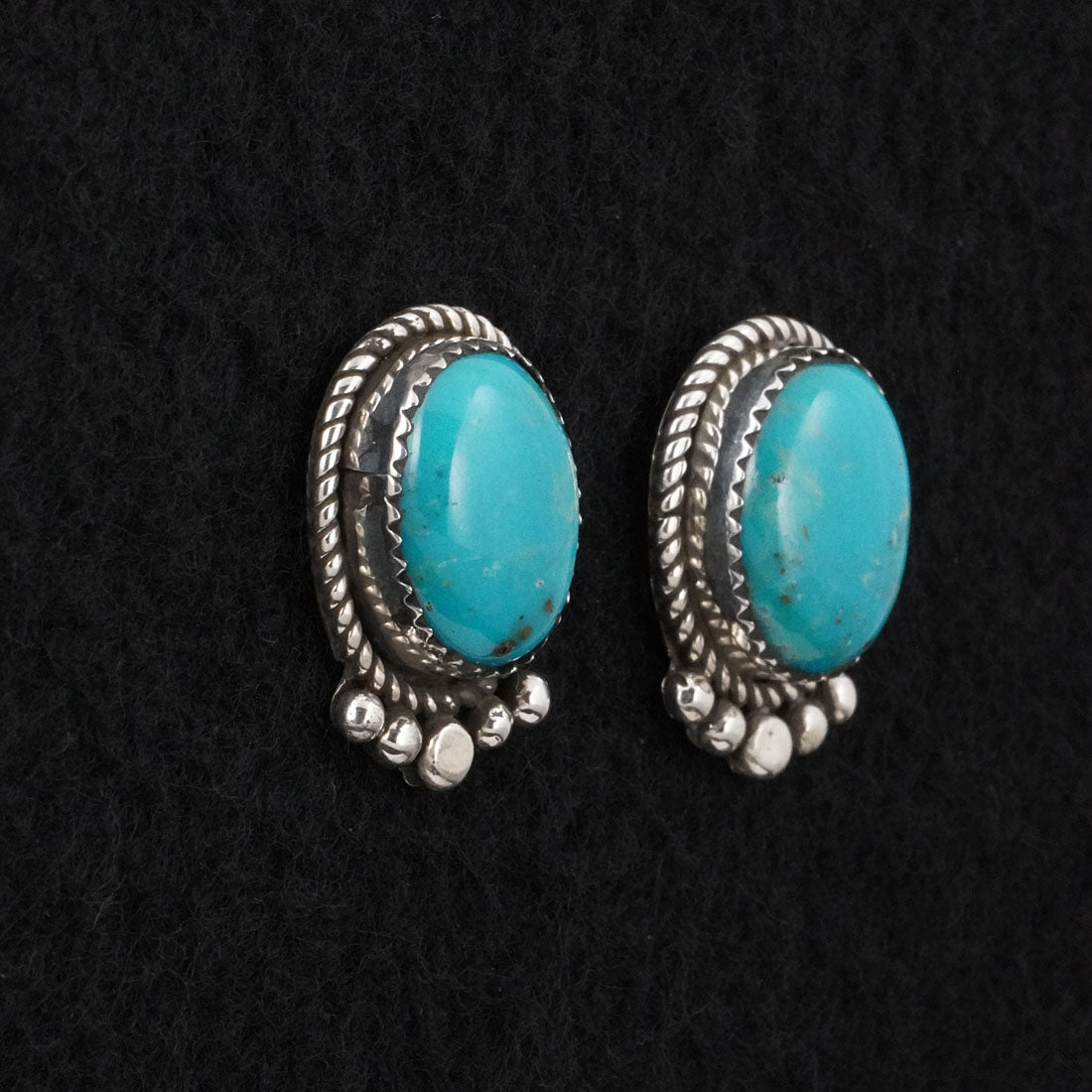Phil Nez Turquoise & Sterling Silver Earrings