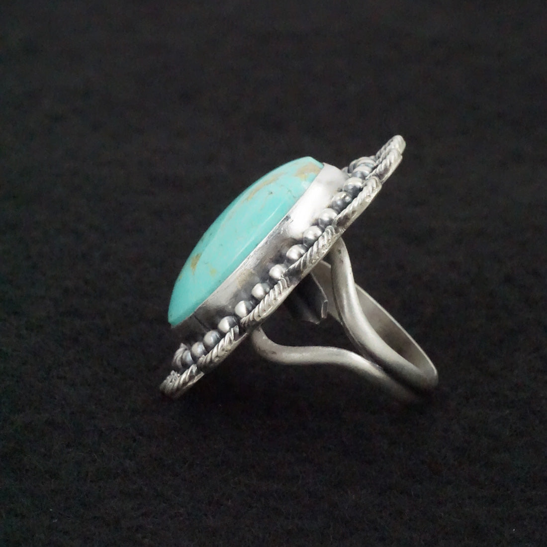 Jameson Garcia Turquoise & Sterling Silver Ring Adjustable