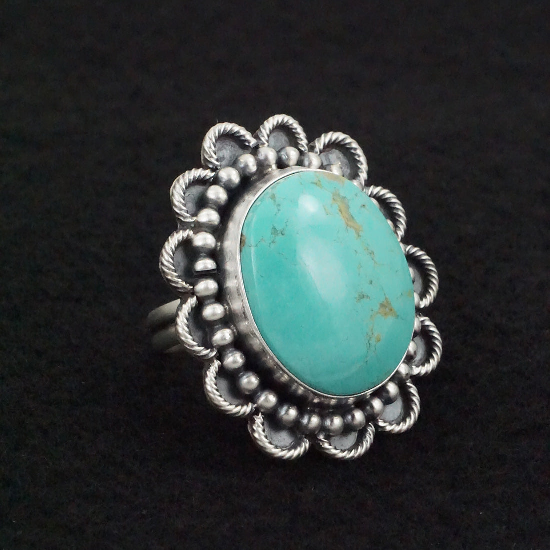 Jameson Garcia Turquoise & Sterling Silver Ring Adjustable