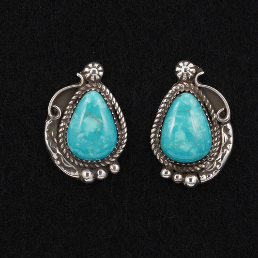 Phil Nez Turquoise & Sterling Silver Earrings