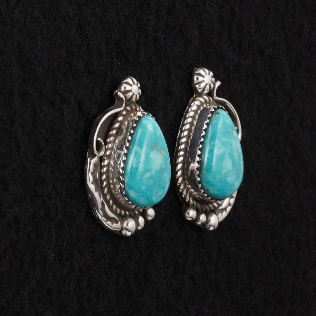 Phil Nez Turquoise & Sterling Silver Earrings