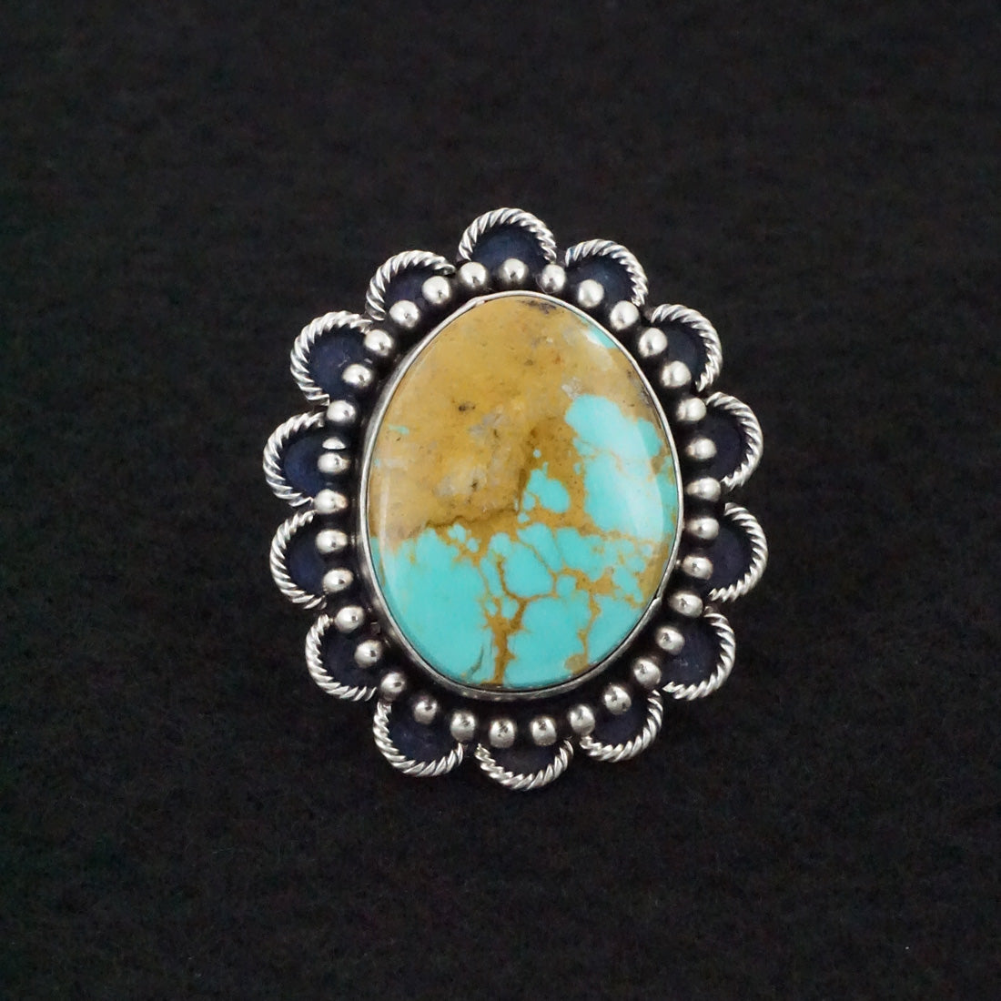 Jameson Garcia Turquoise & Sterling Silver Ring Adjustable