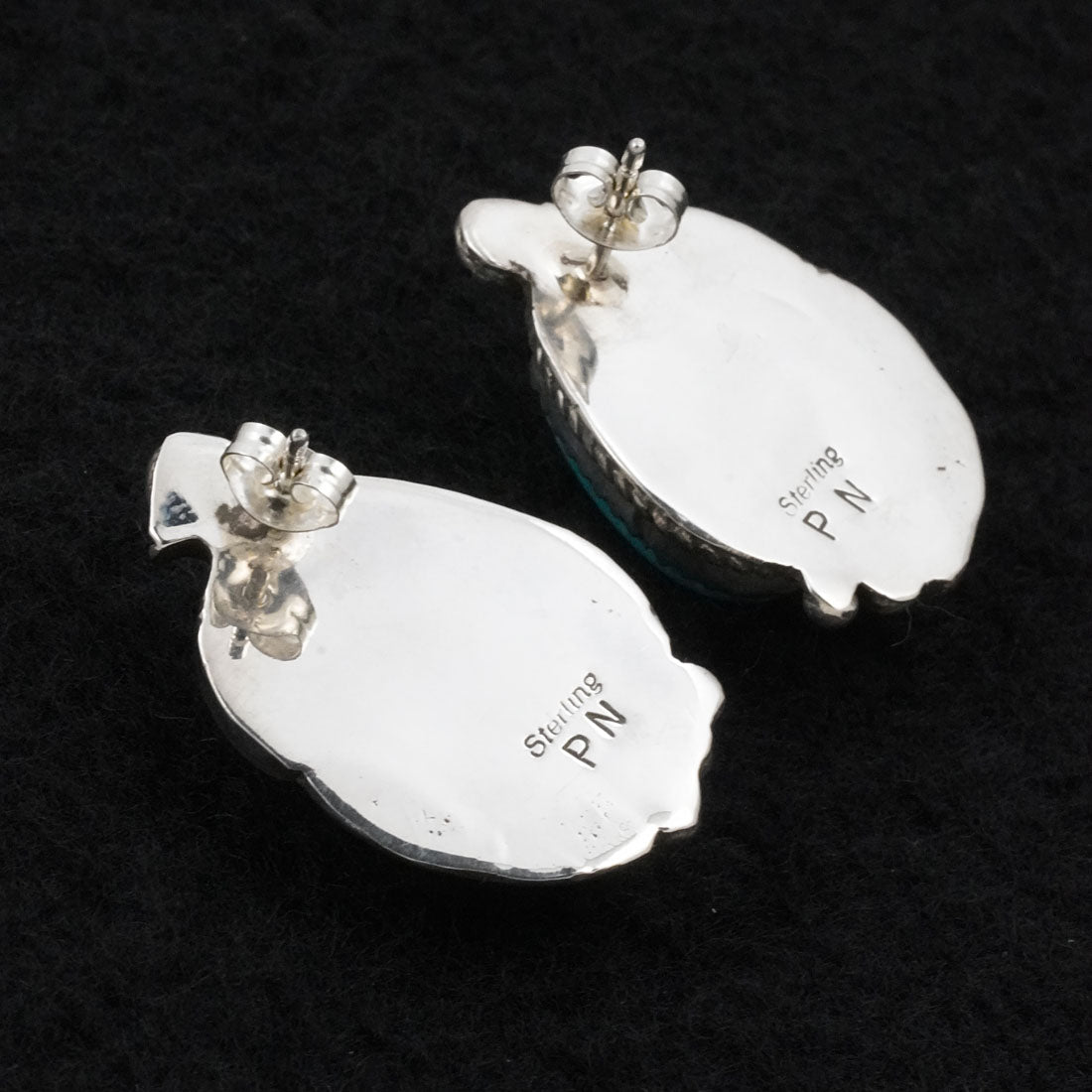 Phil Nez Turquoise & Sterling Silver Earrings