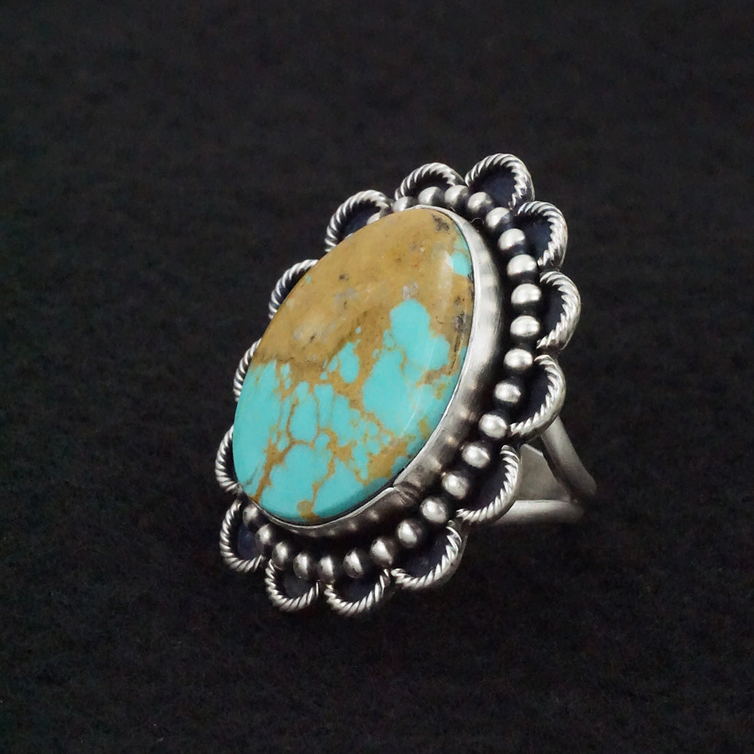 Jameson Garcia Turquoise & Sterling Silver Ring Adjustable