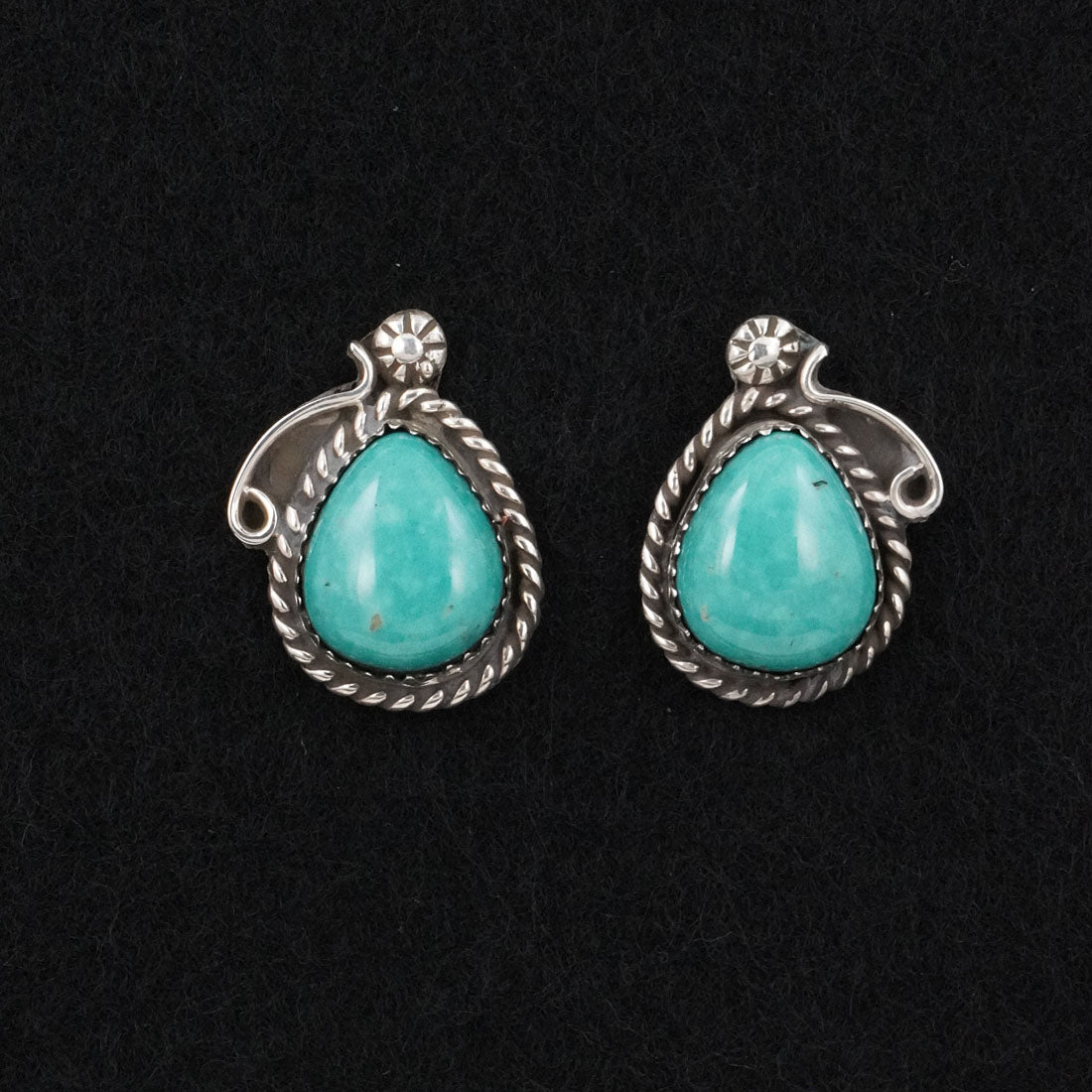Phil Nez Turquoise & Sterling Silver Earrings