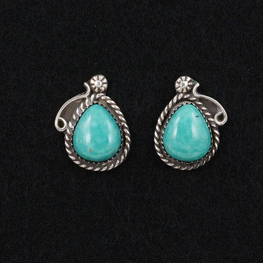 Phil Nez Turquoise & Sterling Silver Earrings