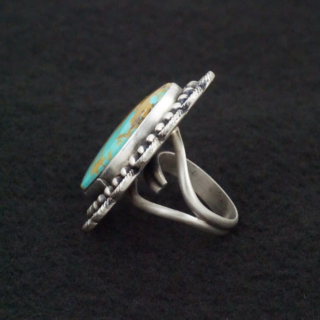 Jameson Garcia Turquoise & Sterling Silver Ring Adjustable