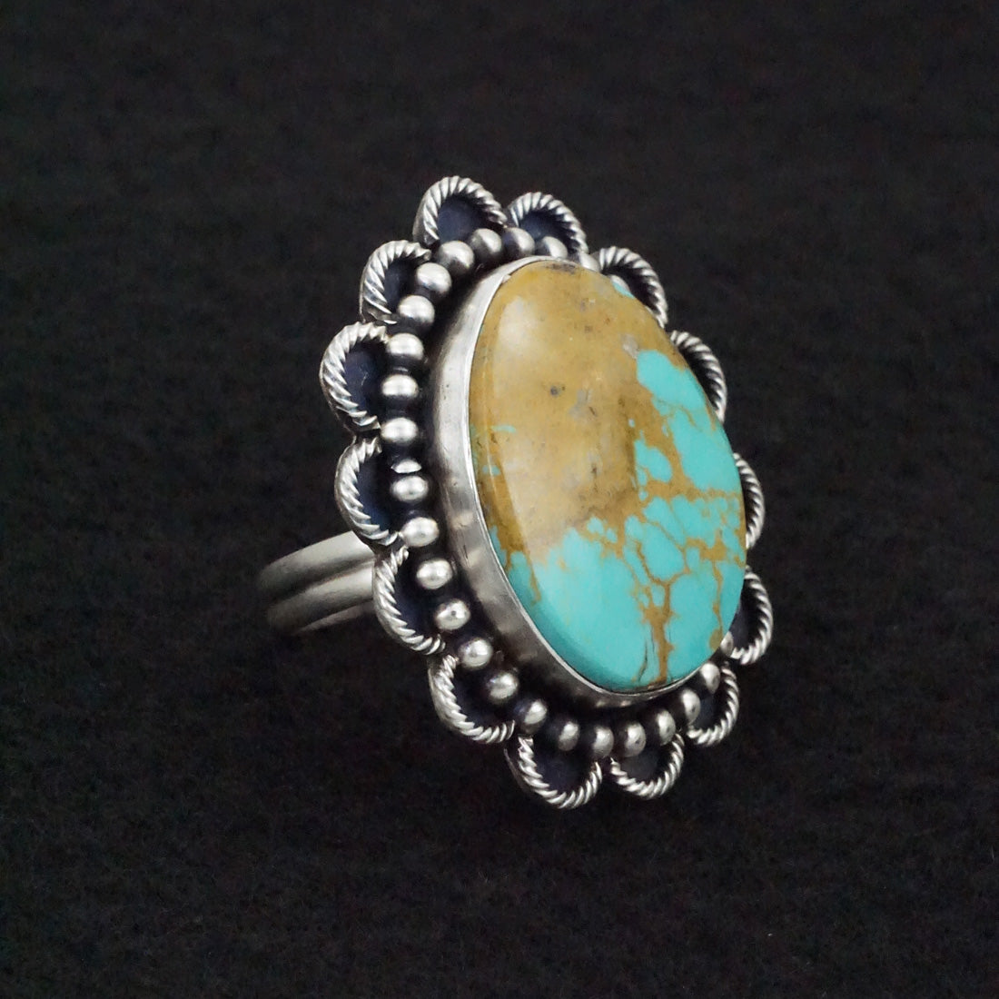 Jameson Garcia Turquoise & Sterling Silver Ring Adjustable