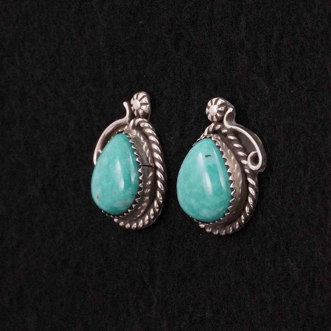 Phil Nez Turquoise & Sterling Silver Earrings