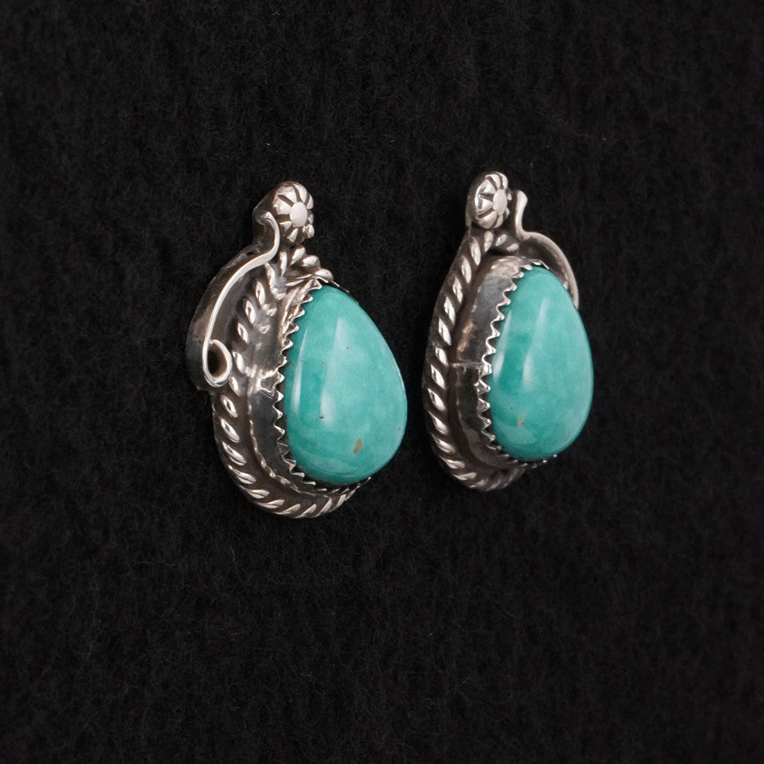 Phil Nez Turquoise & Sterling Silver Earrings