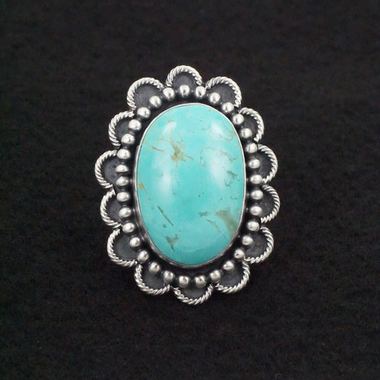 Jameson Garcia Turquoise & Sterling Silver Ring Adjustable