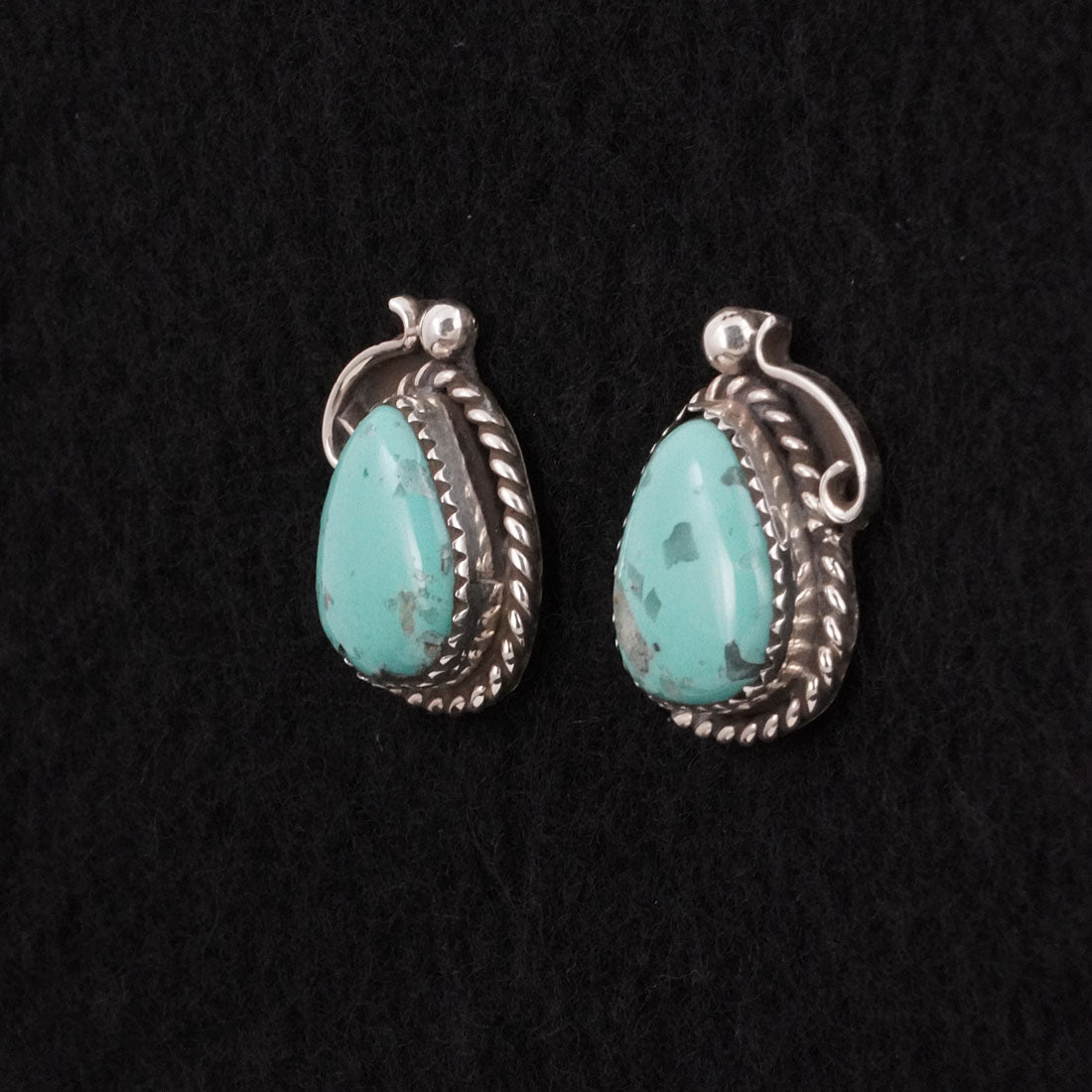 Phil Nez Turquoise & Sterling Silver Earrings