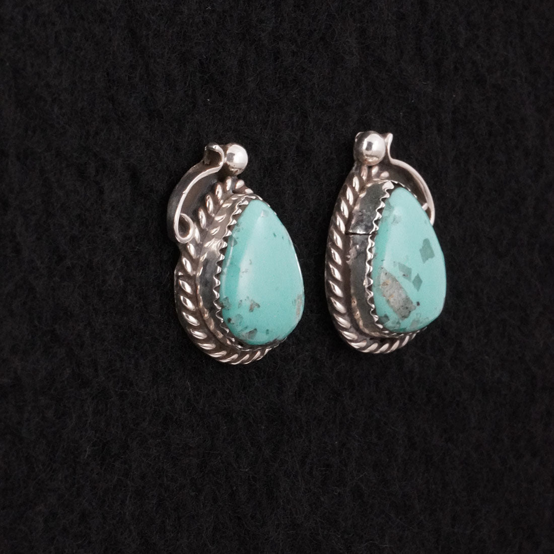 Phil Nez Turquoise & Sterling Silver Earrings