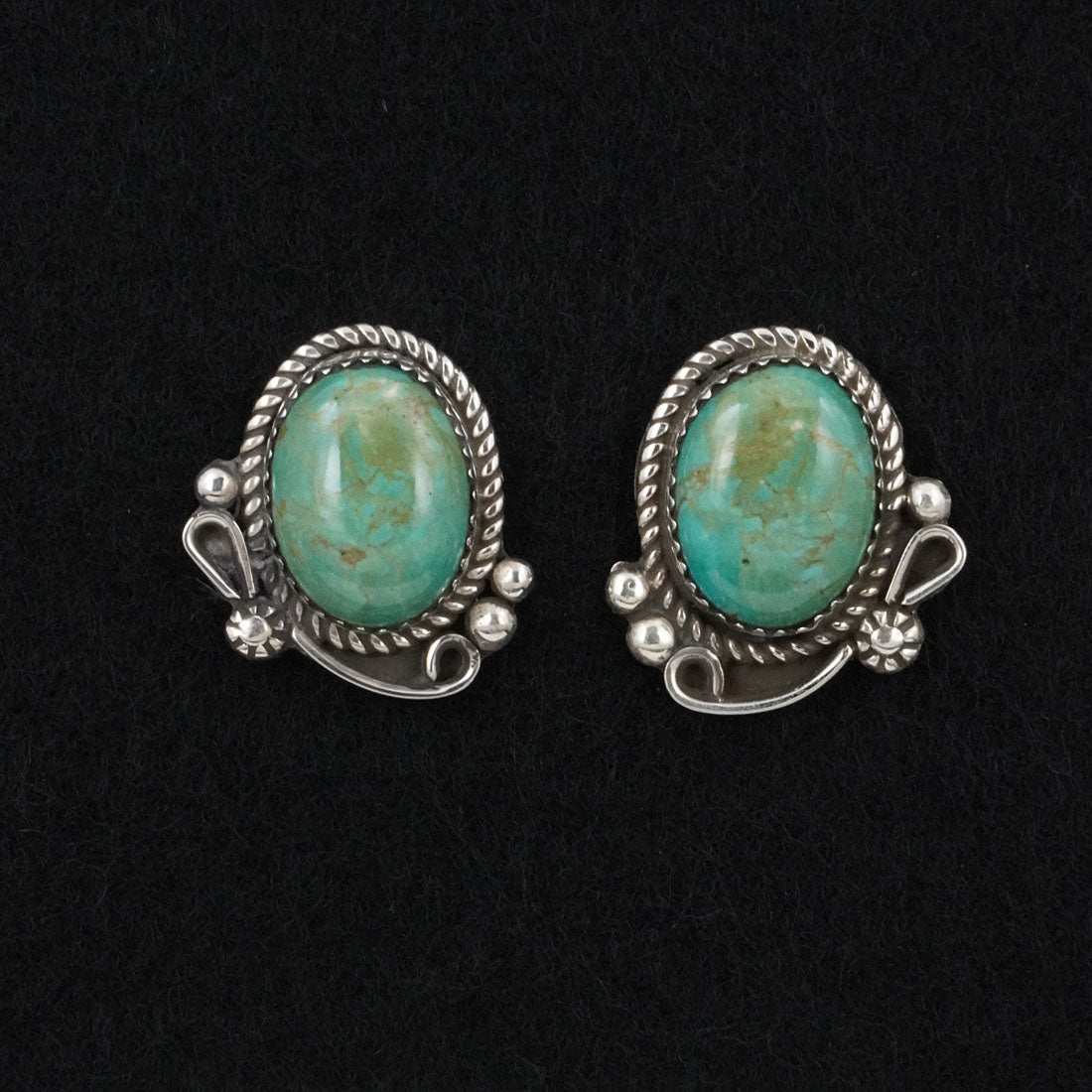 Phil Nez Turquoise & Sterling Silver Earrings