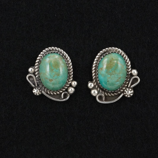 Phil Nez Turquoise & Sterling Silver Earrings