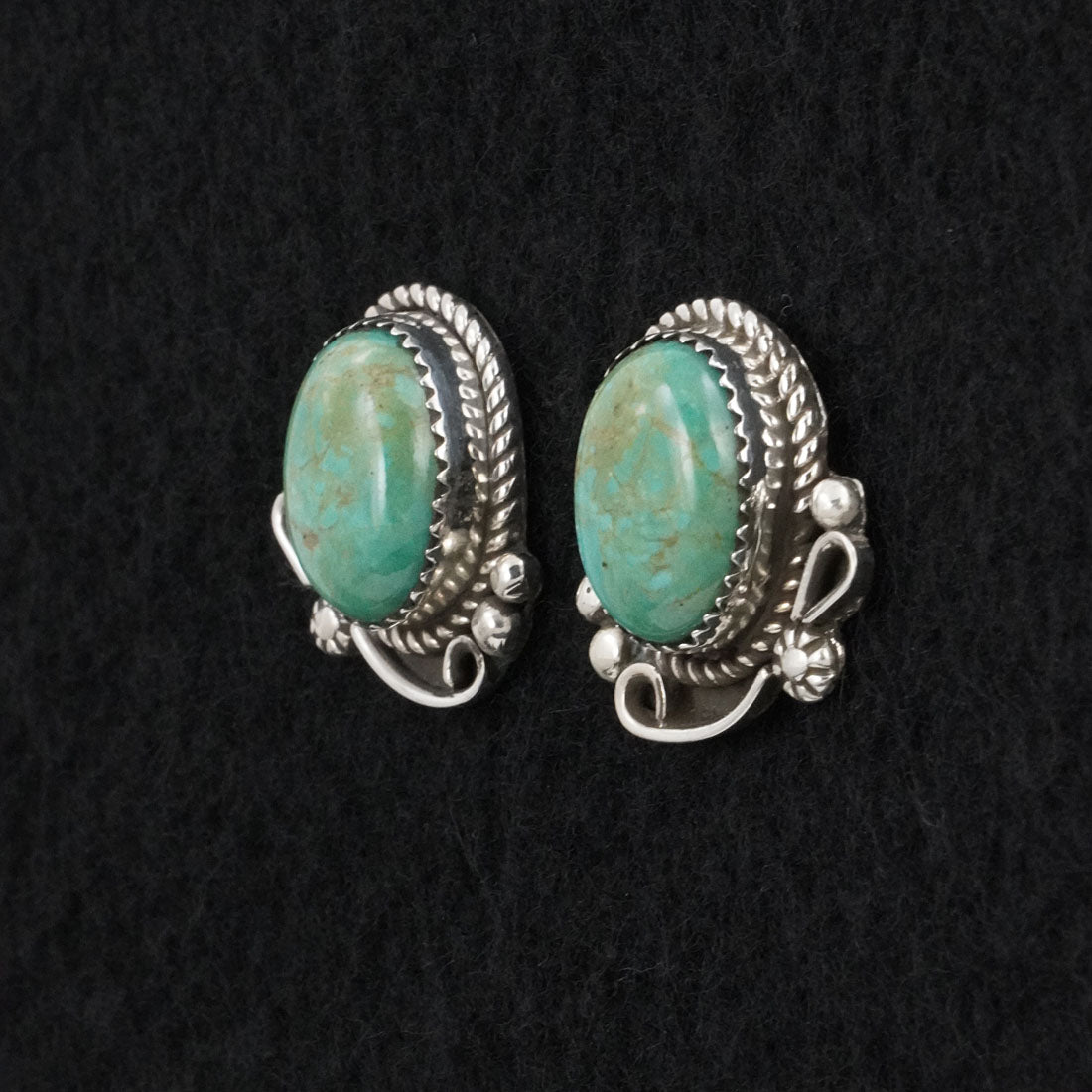 Phil Nez Turquoise & Sterling Silver Earrings