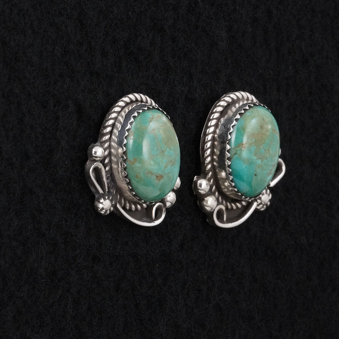 Phil Nez Turquoise & Sterling Silver Earrings