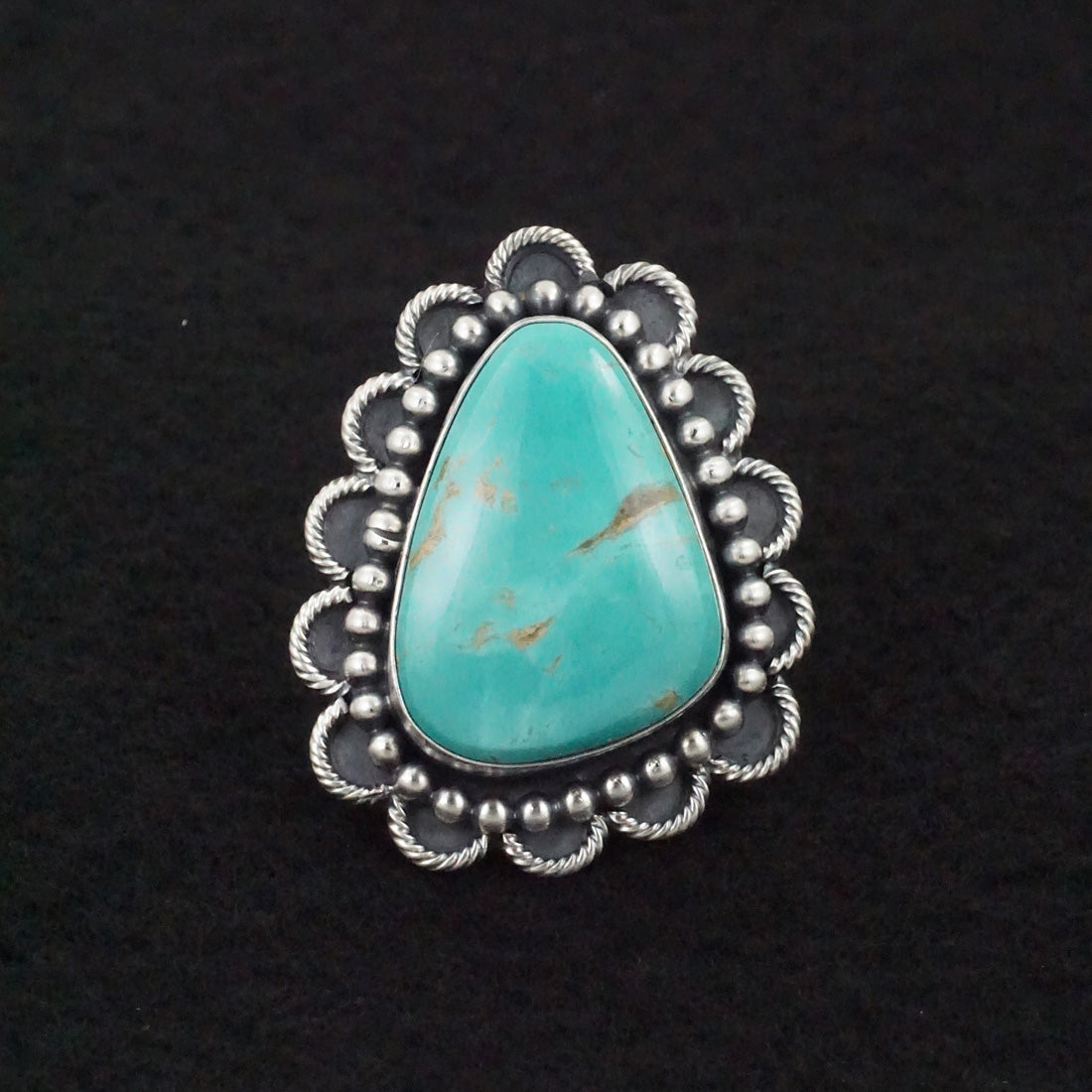 Jameson Garcia Turquoise & Sterling Silver Ring Adjustable