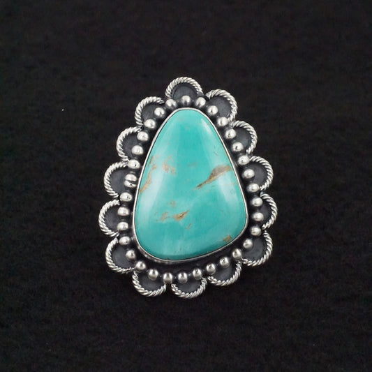 Jameson Garcia Turquoise & Sterling Silver Ring Adjustable