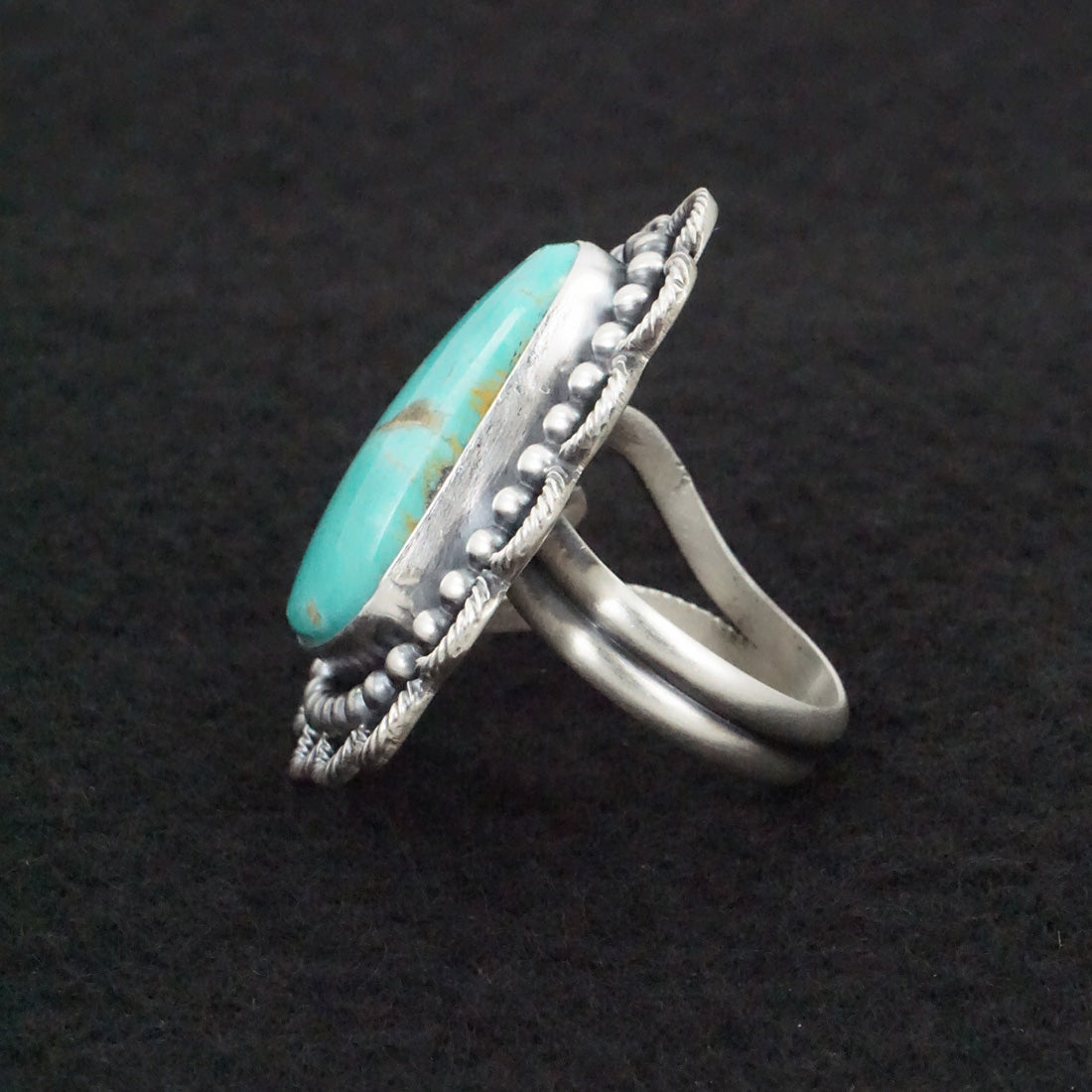 Jameson Garcia Turquoise & Sterling Silver Ring Adjustable