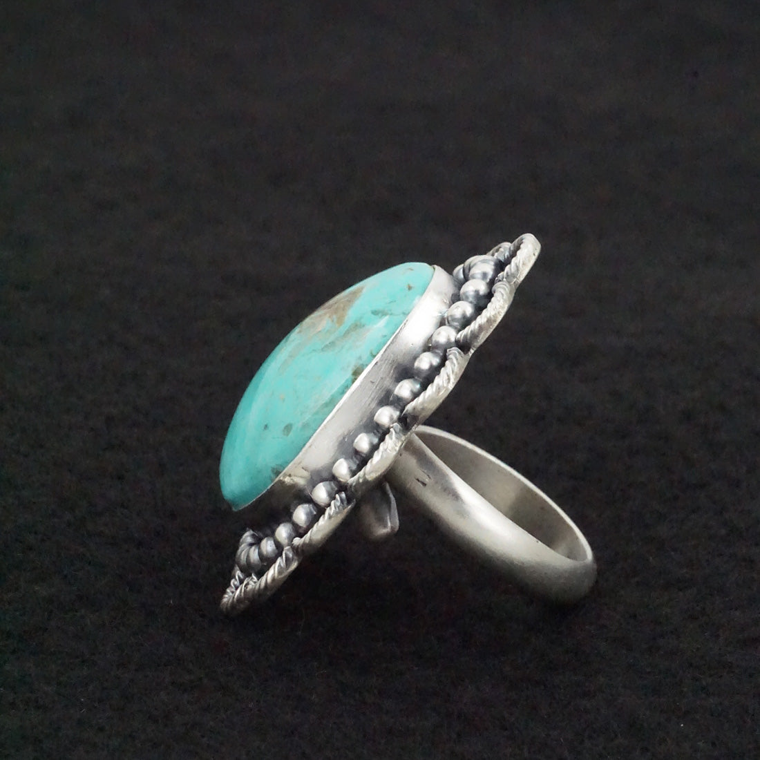 Jameson Garcia Turquoise & Sterling Silver Ring Adjustable