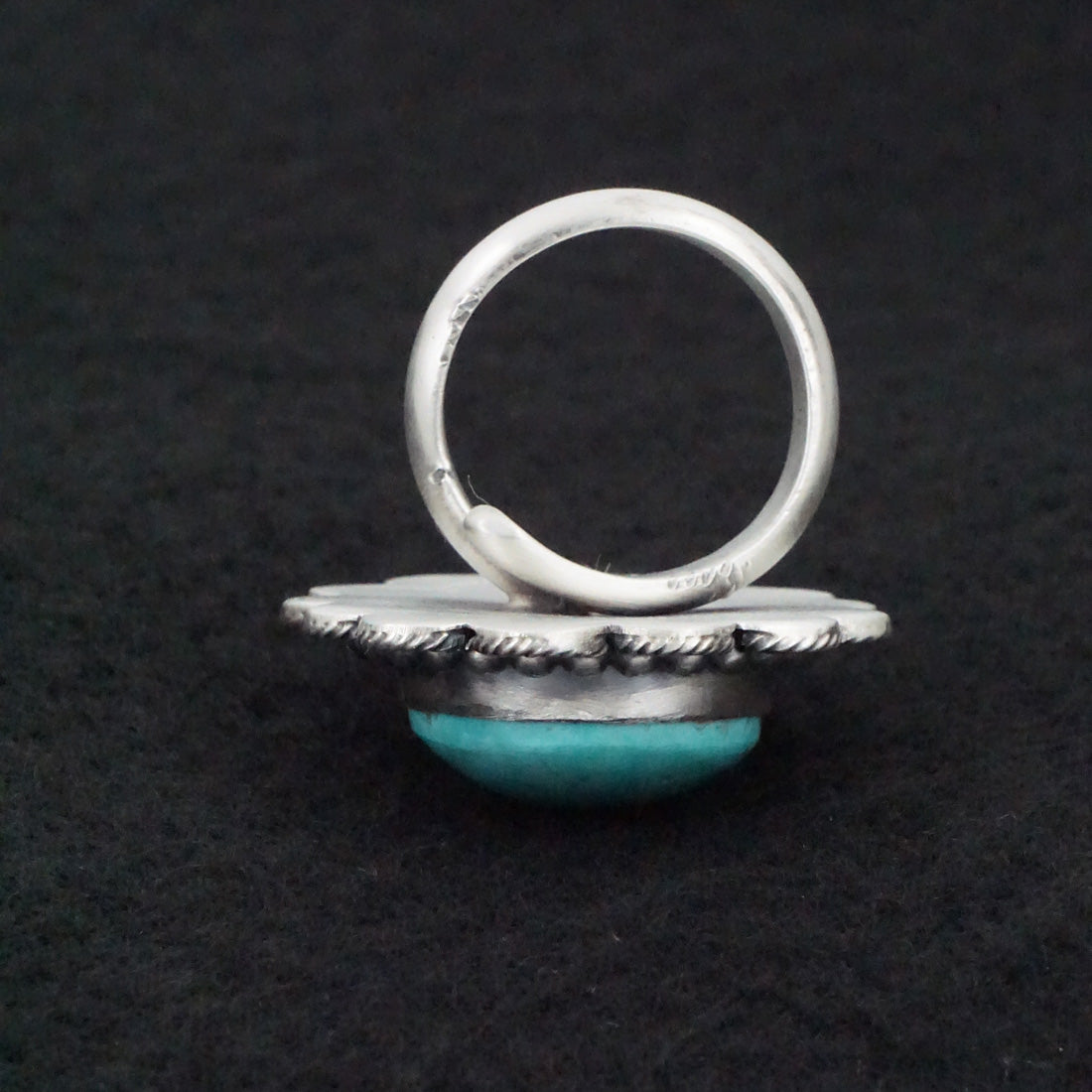 Jameson Garcia Turquoise & Sterling Silver Ring Adjustable