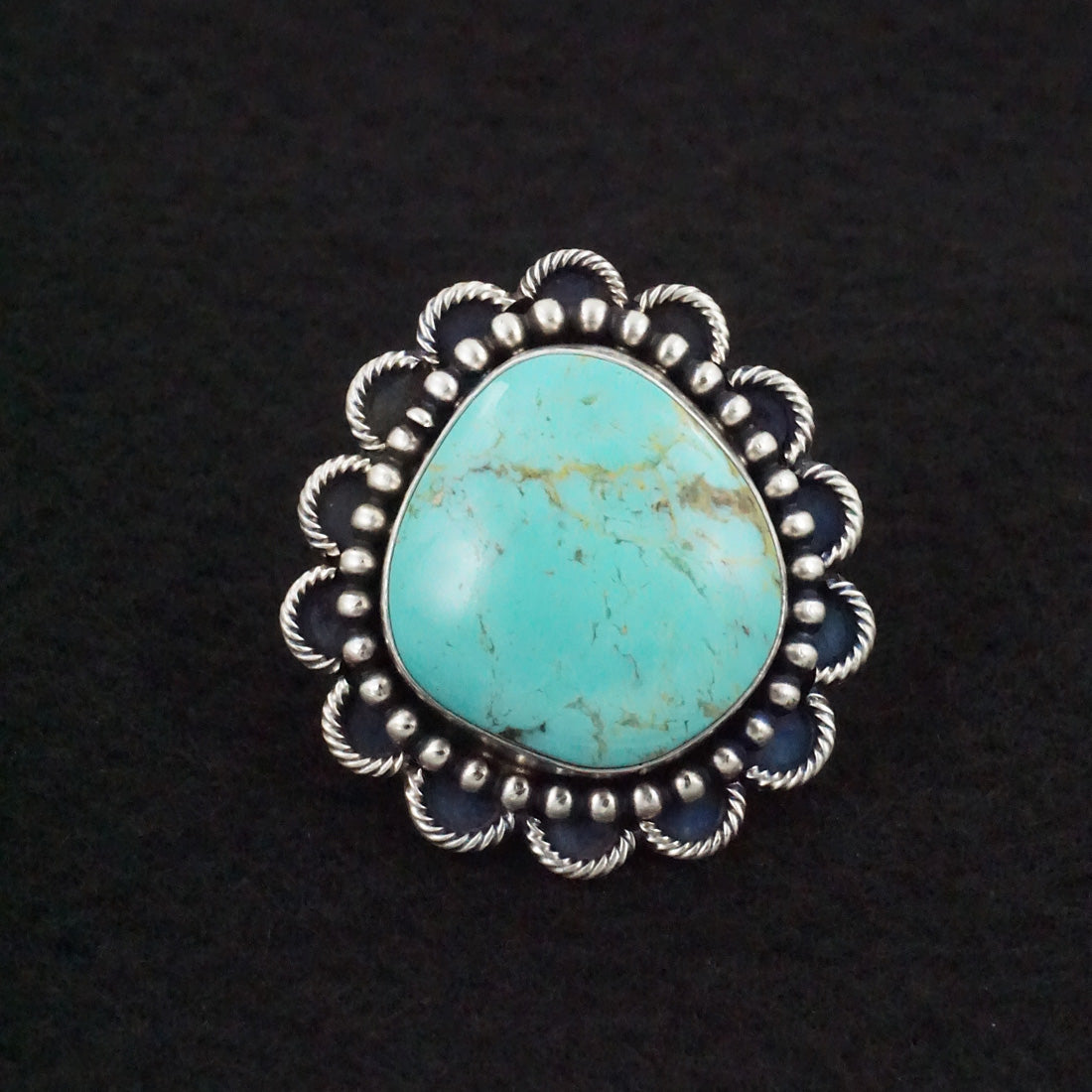 Jameson Garcia Turquoise & Sterling Silver Ring Adjustable