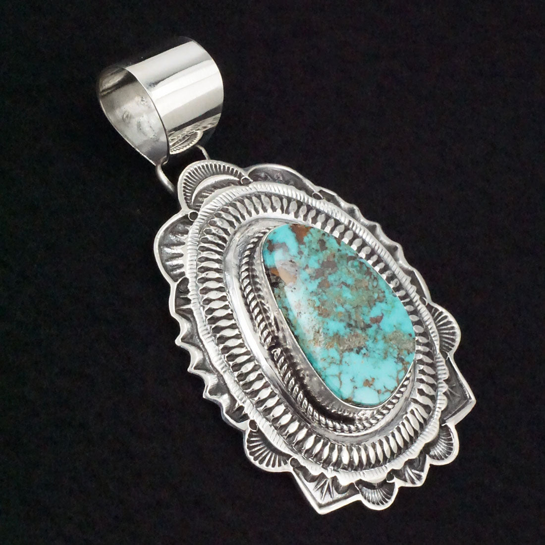 Leonard Maloney Turquoise & Sterling Silver Pendant