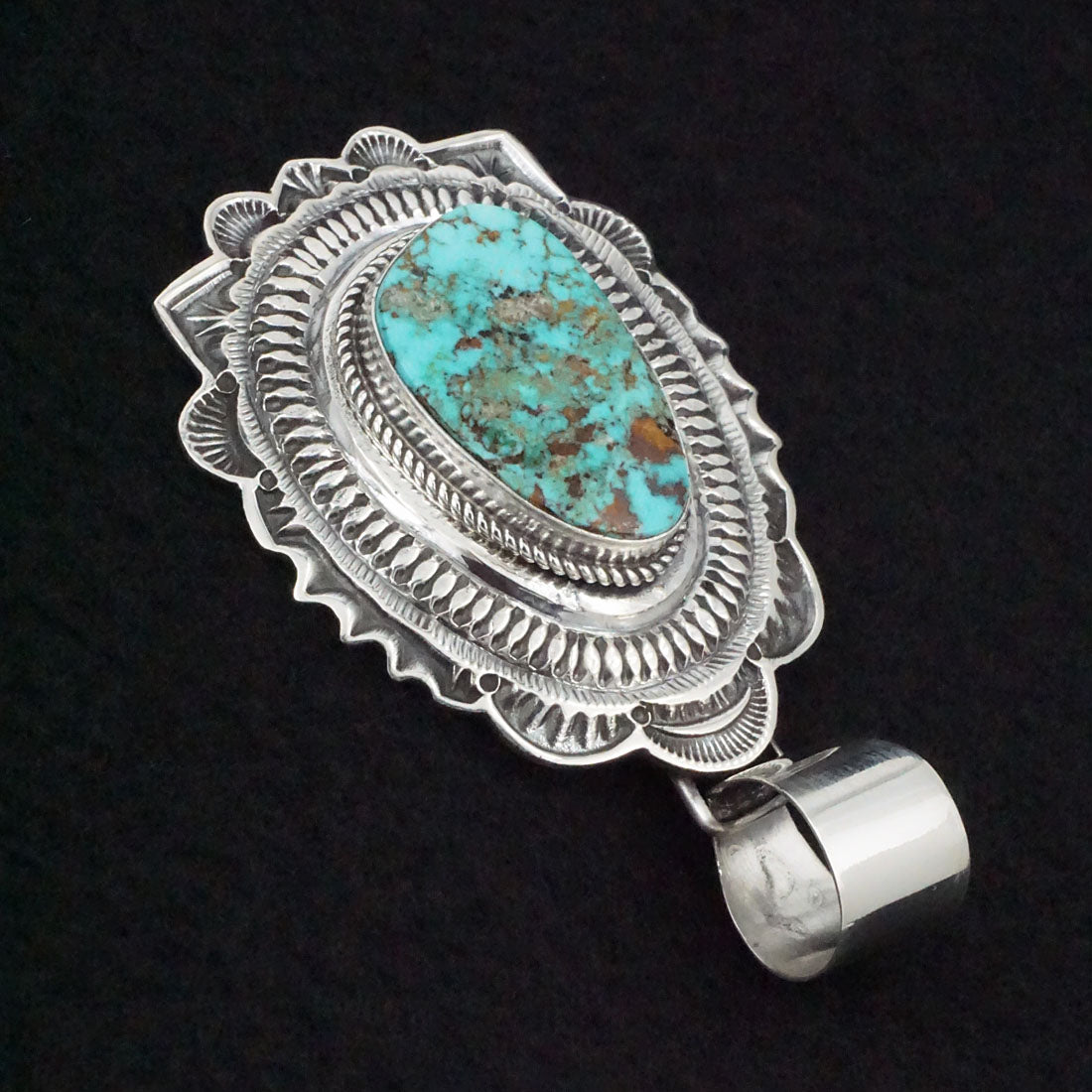 Leonard Maloney Turquoise & Sterling Silver Pendant