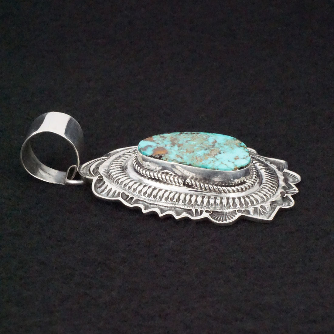 Leonard Maloney Turquoise & Sterling Silver Pendant