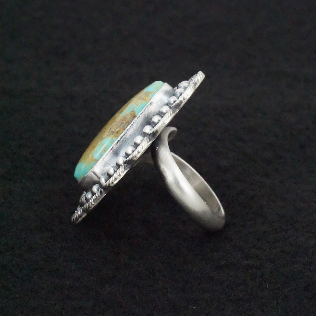 Jameson Garcia Turquoise & Sterling Silver Ring Adjustable