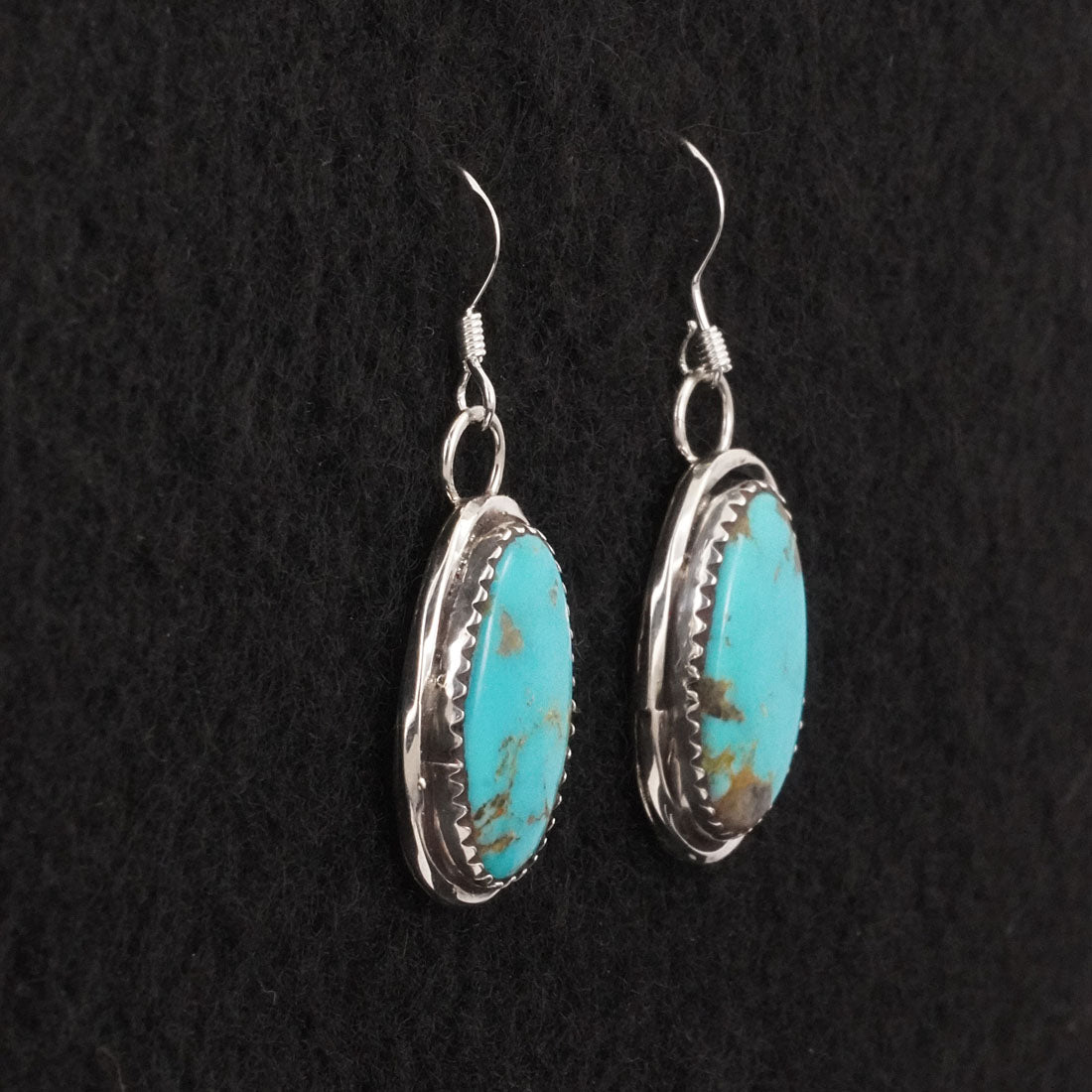 Ernest Hawthorne Turquoise & Sterling Silver Earrings