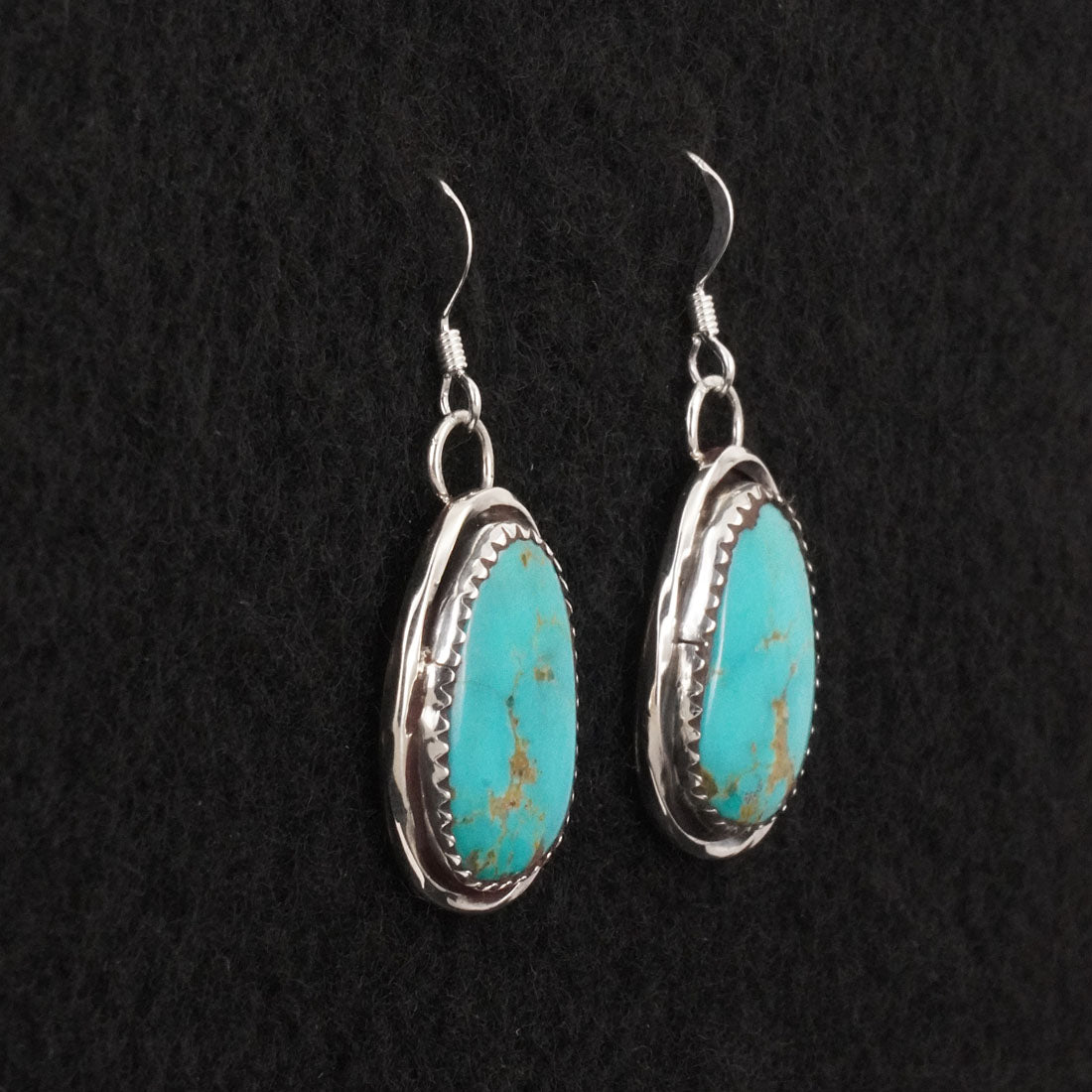 Ernest Hawthorne Turquoise & Sterling Silver Earrings