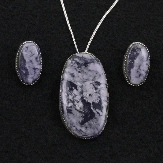 Murray Hannaweeka Morado & Sterling Silver Necklace Set