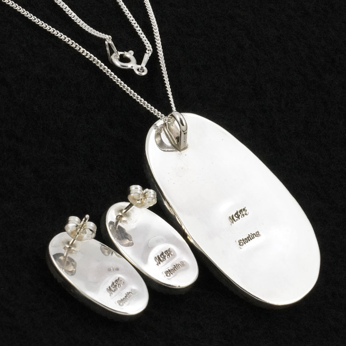 Murray Hannaweeka Morado & Sterling Silver Necklace Set