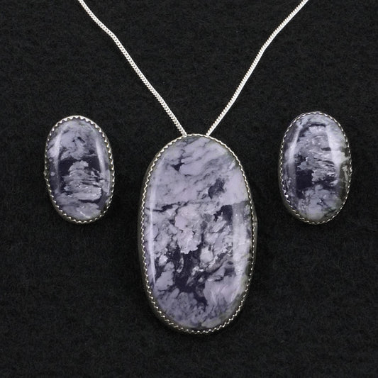 Murray Hannaweeka Morado & Sterling Silver Necklace Set