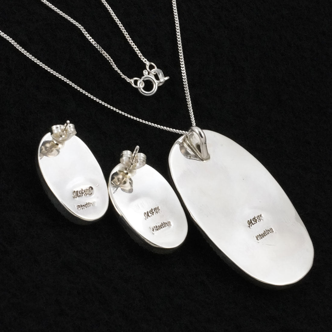 Murray Hannaweeka Morado & Sterling Silver Necklace Set