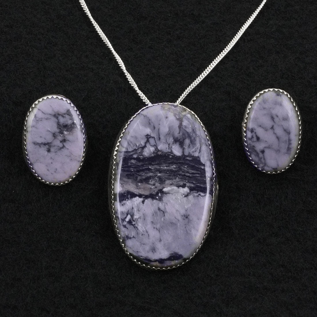 Murray Hannaweeka Morado & Sterling Silver Necklace Set