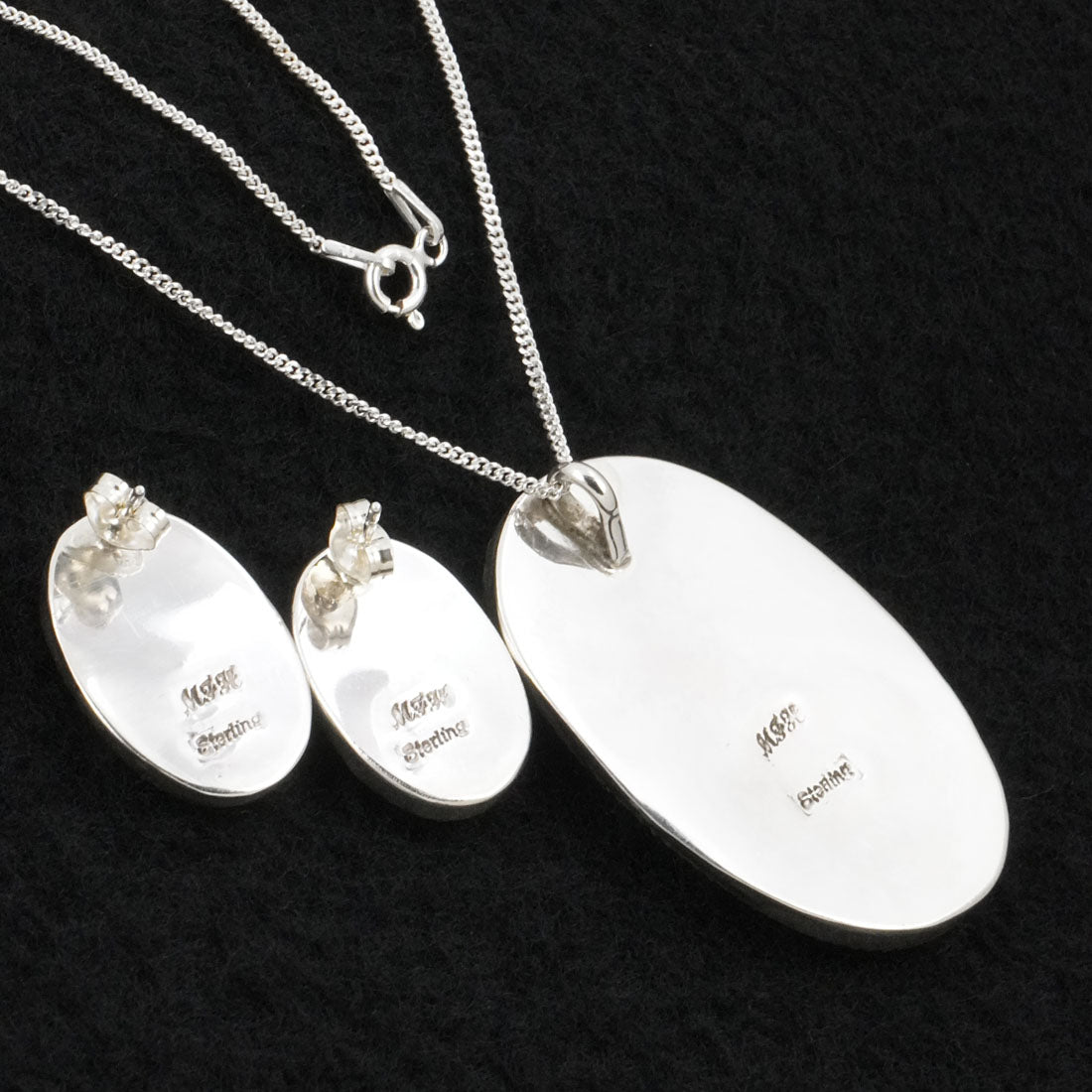 Murray Hannaweeka Morado & Sterling Silver Necklace Set